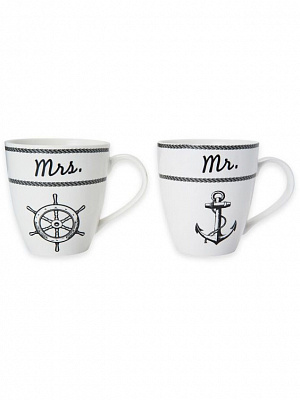Морские кружки "Mr." and "Mrs." (2 шт)