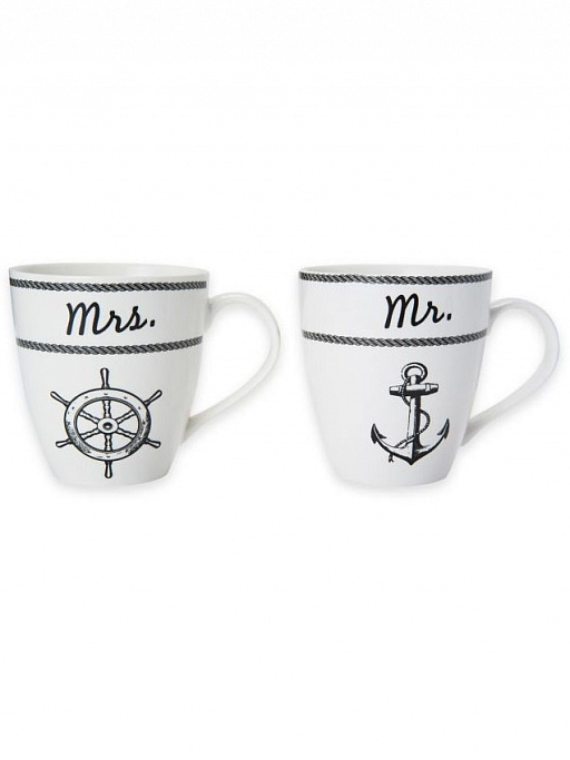 картинка Морские кружки "Mr." and "Mrs." (2 шт) от интернет магазина