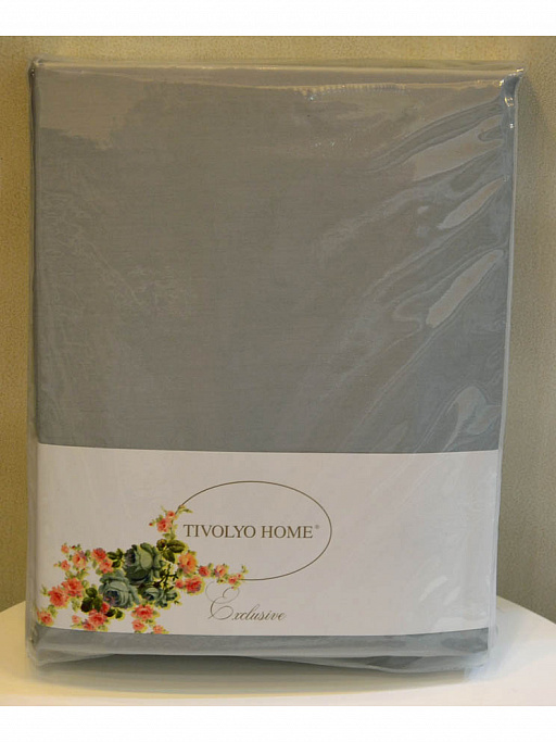 картинка Tivolyo home наволочка PAMUKSATEN 70х70 серый от интернет магазина