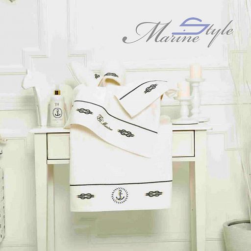 картинка Подарочный набор "MARINE TOWEL" с тапочками от интернет магазина