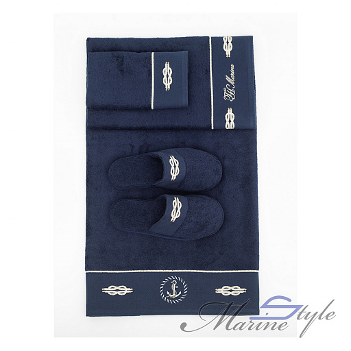 картинка Подарочный набор "MARINE TOWEL" с тапочками от интернет магазина