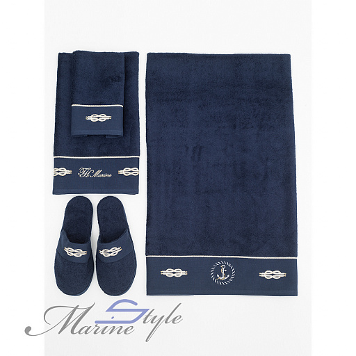 картинка Подарочный набор "MARINE TOWEL" с тапочками от интернет магазина